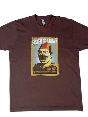 Vintage System Of A Down Souls 2005 Concert Band Tee Size XL Armenian Genocide
